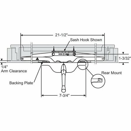 STRYBUC Awning Scissors Arm Operator 29-199-3